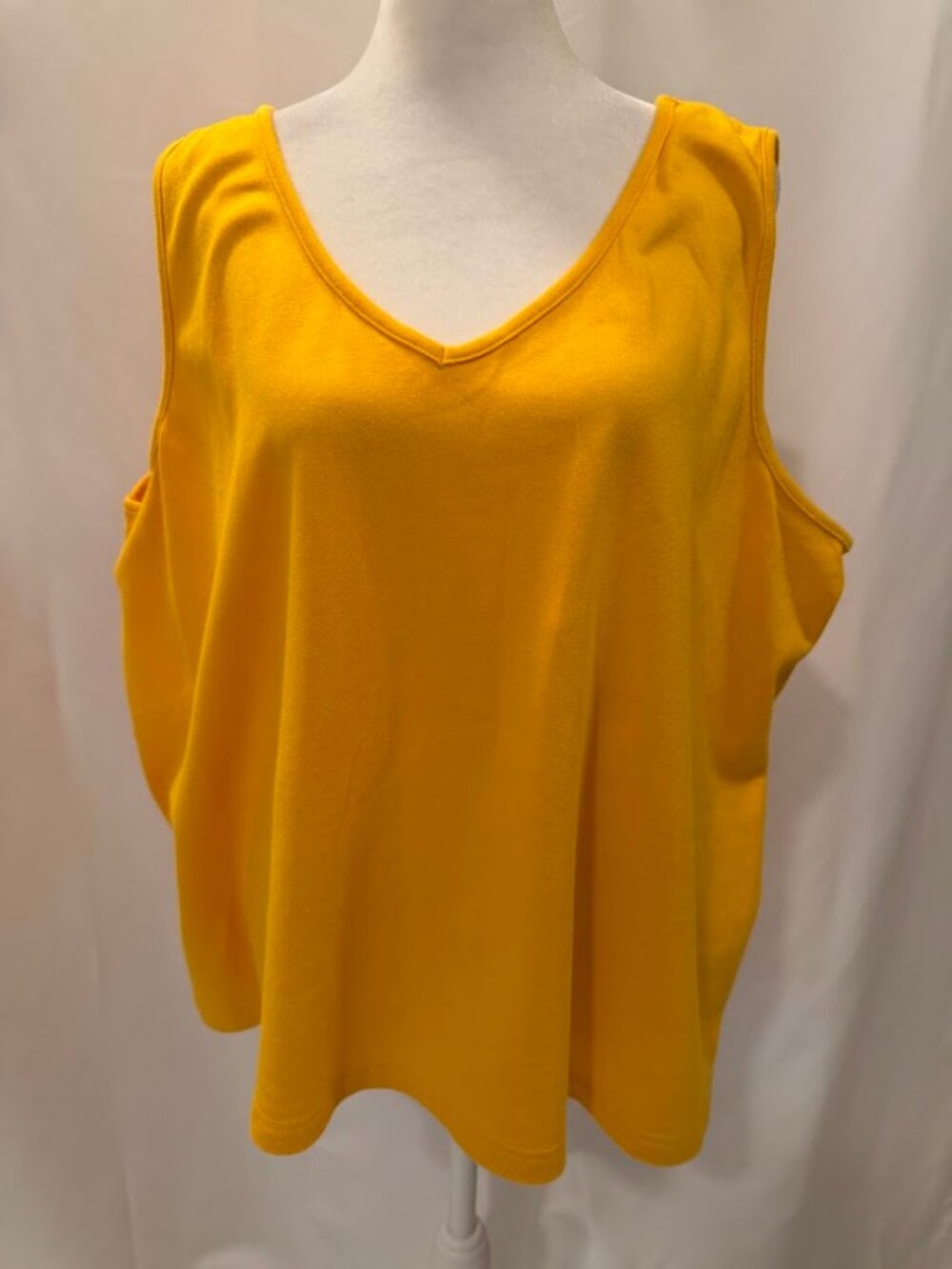 Mustard Color Sleeveless (Cotton) Top - 2x